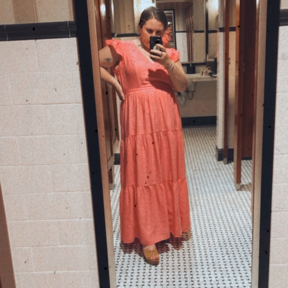 Express pink maxi dress